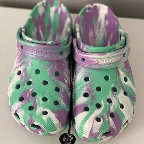 CROCS CLASSIC PLATFORM MARBLED CLOG - Picture 2 of 5